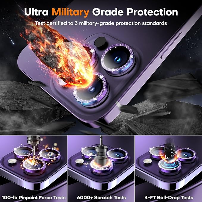 Camera Lens Protector for iPhone 16 Pro Max/16 Pro/15 Pro Max/15 Pro/14 Pro - Image 5