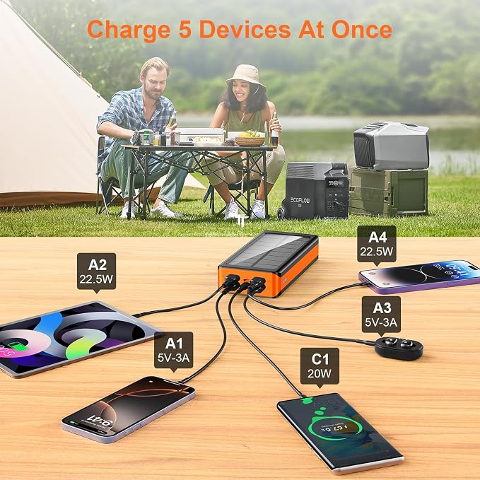 Solar Power Bank 66800mAh Portable Charger - Image 6