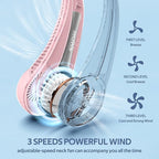 Portable Neck Fan, Hands Free Bladeless Fan, 360° Cooling Personal Fan - Image 3