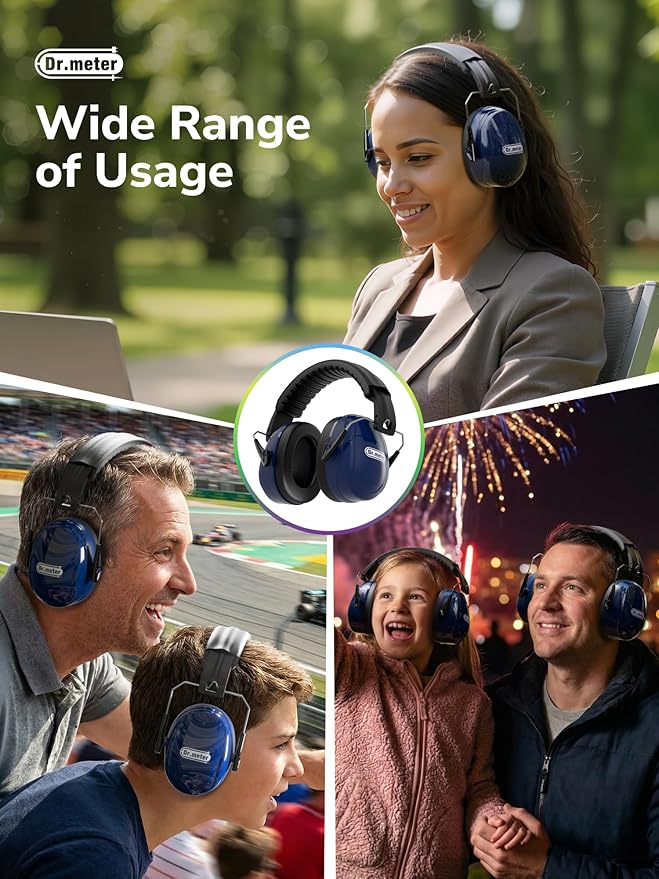 Dr.meter Ear Protection Ear Muffs, 31dB Noise Cancelling Headphones - Image 7