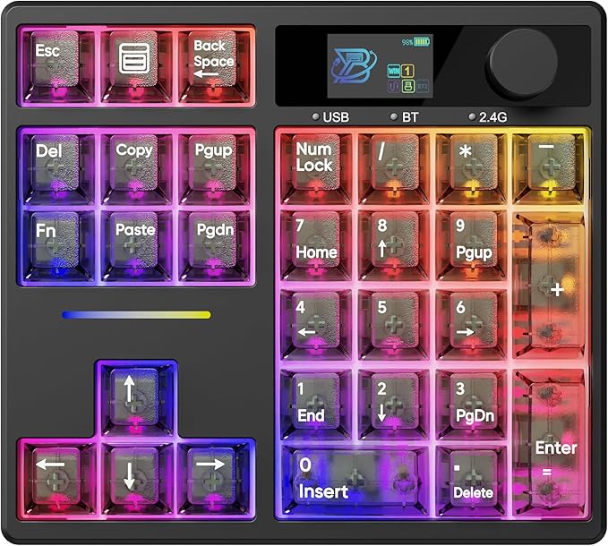 BOYI TD31Pro Gaming Keyboard, Mini Mechanical Numpad, BT5.0/2.4G/Type-C - Image 8