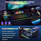 HAUTOCO Wireless Charging Mouse Pad 15W RGB Gaming Mousepad Waterproof Desk Mat - Image 2