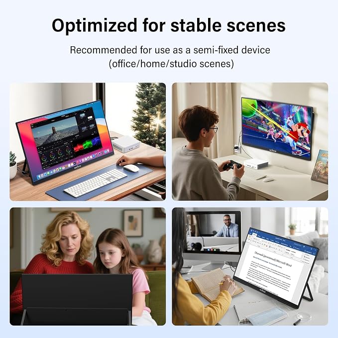 Innoview 23.8” 4K Large Portable Monitor, UHD 100%sRGB IPS Speakers USB-C HDMI - Image 6