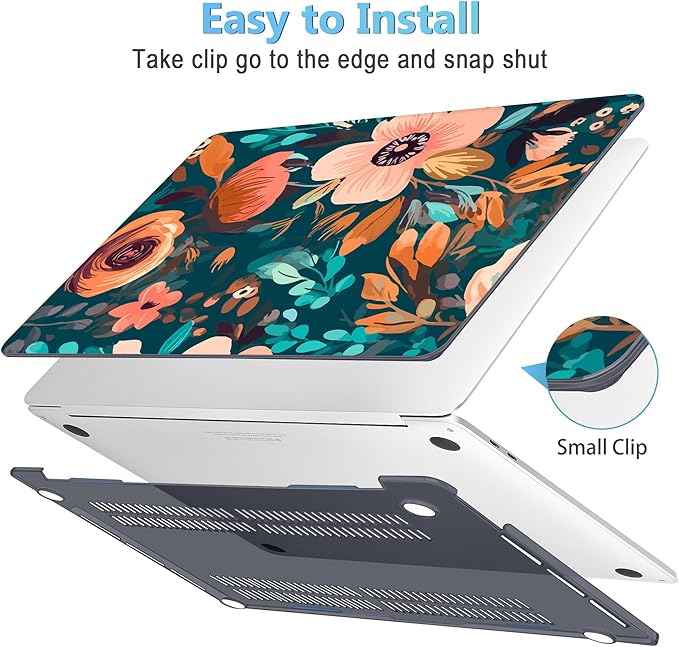 Mektron for MacBook Air 13 Case A1466/A1369, Snap-on Plastic Hard Shell Cover - Image 3