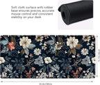 Dark Flower Large Mouse Pad, Gaming Keyboard Desk Pad, Extended Mouse Mat - Image 3