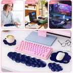 Cloud Wrist Rest for Computer Keyboard, 4-in-1 Memory Foam Leather Cloud - Image 7