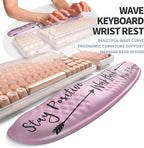 2-in-1 Ergonomic Set, Wave Keyboard Wrist Rest and Massage Slope Mouse Pad - Image 2