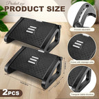 2 Pcs Foot Rest for Under Desk at Work, Ergonomic 6 Heights Adjustable Footrest - Image 2