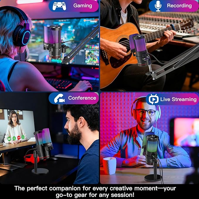 ZealSound Gaming Microphone for PC/Mac/iPhone/Phone – 192kHz/24-bit Podcast Mic - Image 7