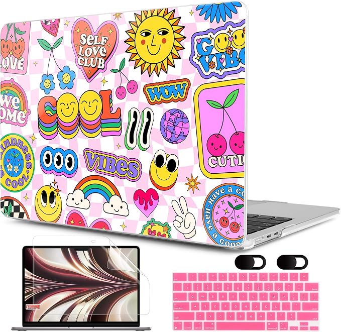 MEEgoodo Case for M4/M3/M2 MacBook Air 13.6 inch Case 2025 2024 2022, Fit Model by MEEgoodo