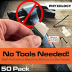 Pro-Grade, Adhesive-Backed Cable Straps 50 Pack. High-Strength - Image 5