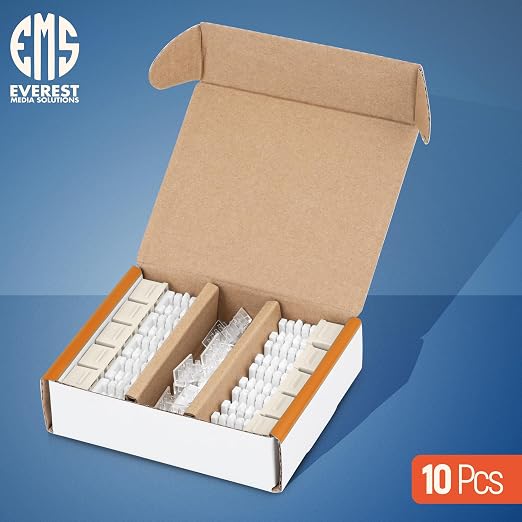 Everest 90° Angled RJ45 Cat6A Keystone Jacks 10-Pack in Light Almond - Image 2
