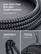 AINOPE 2 pac 1M Nylon Braided USB C Charging Cable Compatible - Image 6