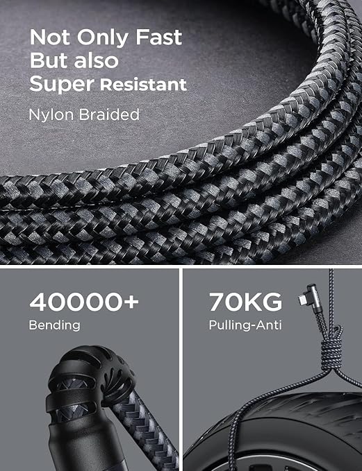 AINOPE 2 pac 1M Nylon Braided USB C Charging Cable Compatible - Image 6