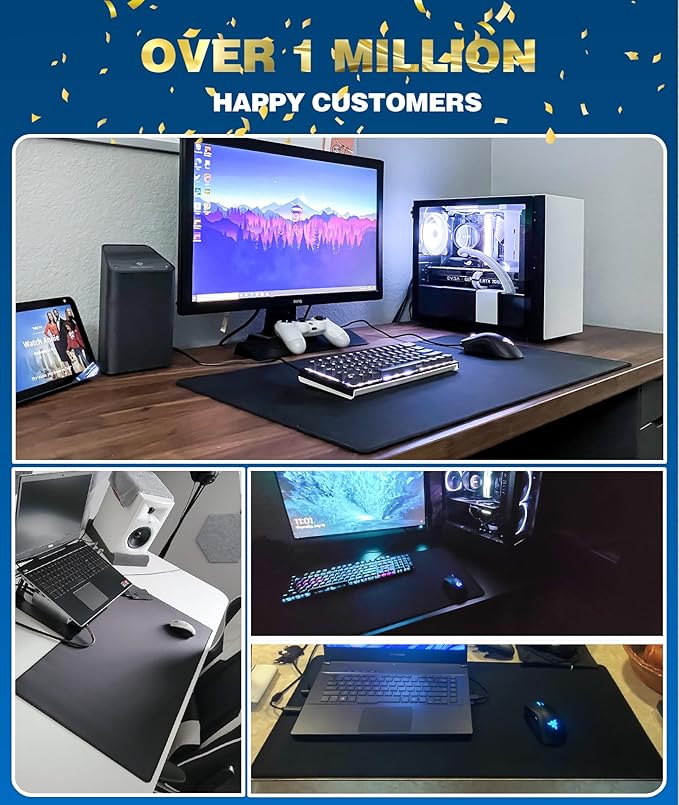 KTRIO Large Gaming Mouse Pad Desk Mat, Superior Micro-Weave Cloth - Image 6