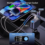 OHLPRO Retractable Car Charger Cigarette Lighter Adapter, 168W 5 in 1 Fast - Image 5