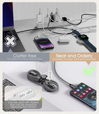 32Pcs Nearockle Cable Labels and Silicone Cable Ties Cable Management Set - Image 3
