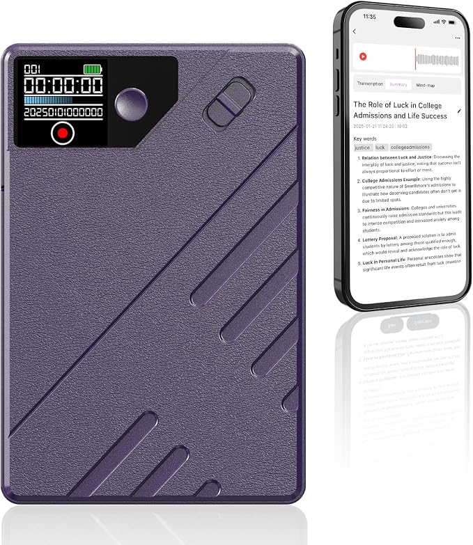 Ai Voice Recorder, Note Voice to Text Recorder W/Magnetic Case, App Control - Image 8