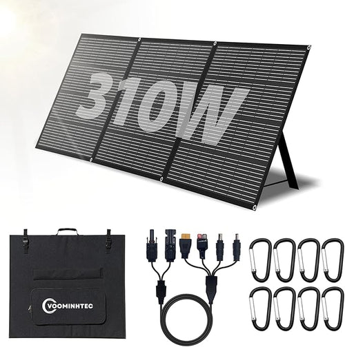 310W 18V Portable Foldable Solar Panel Monocrystalline ETFE 24% High Efficiency by Voominhtec