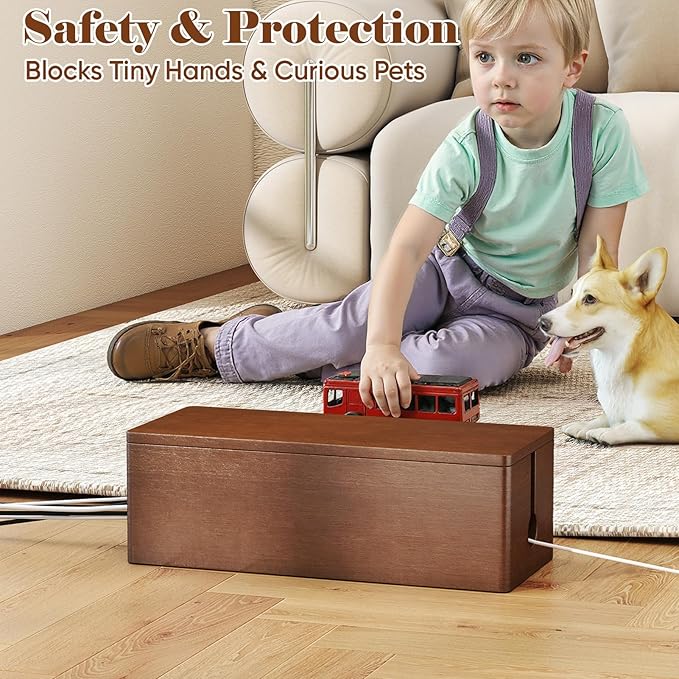 Delamu Wooden Cable Management Box - Image 5