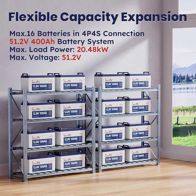 12V 100Ah LiFePO4 Battery, 4000+ Deep Cycle Lithium Battery, Built-in 100A BMS - Image 7