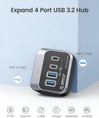 ORICO USB Hub 10Gbps with 2 USB A Ports+2 USB C Ports, USB 3.2 Gen 2 Hub with - Image 4