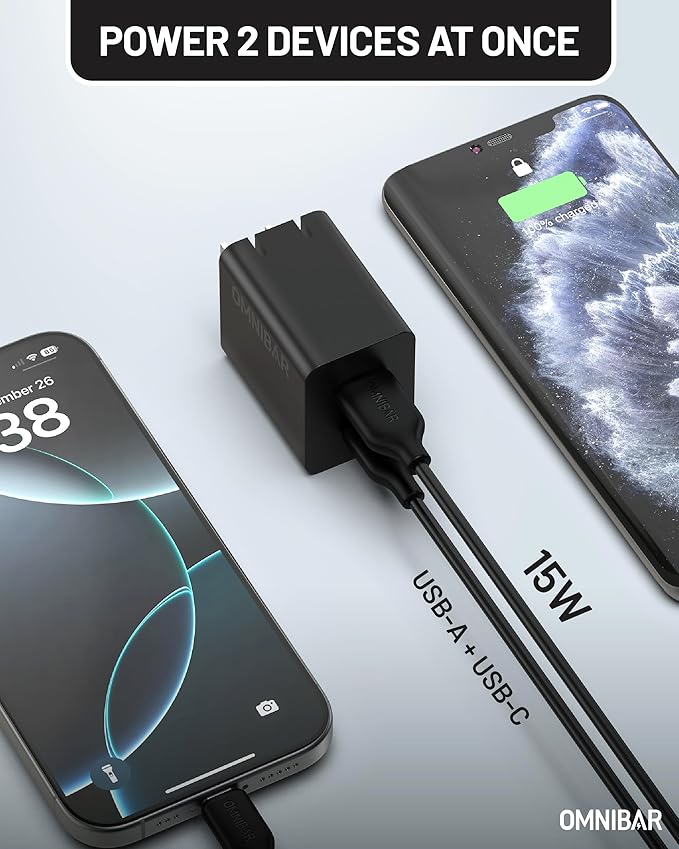 35W USB C Charger with 60W Type C Cable, 2 Ports GaN Fast Wall Charger Block - Image 3