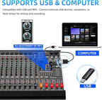 12 Channel Audio Mixer Professional Sound Mixing Board - Image 5