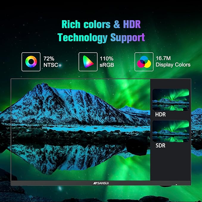 SANSUI Monitor 27 Inch 100Hz USB Type-C Computer Monitor, FHD 1920X1080P - Image 3