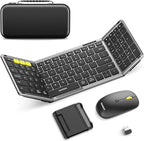 Foldable Keyboard and Mouse, Samsers Folding Bluetooth Keyboard Combo, 2.4G + by HOME