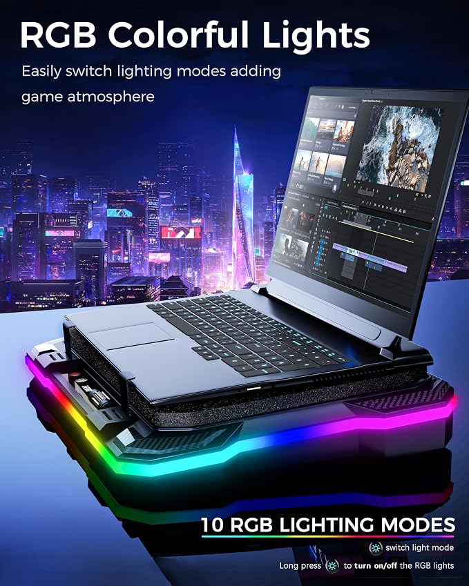 AICHESON Gaming Turbofan Laptop Cooling Pad - Image 2