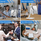 AboveTEK Upgraded Desktop Tablet Stand, 360° Swivel Tablet & Phone Desk Mount - Image 4
