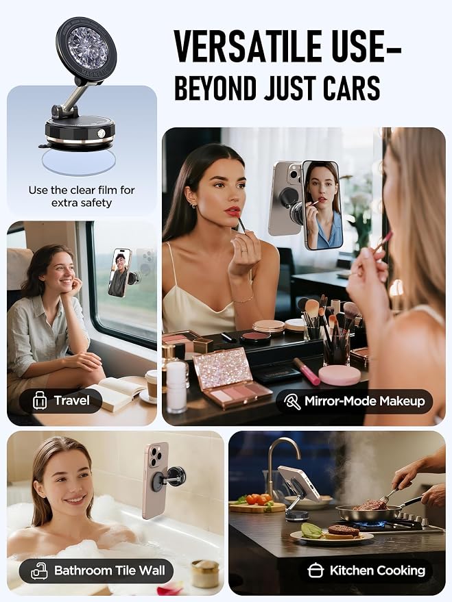Upgraded Vacuum Magnetic Car Phone Holder - Image 6