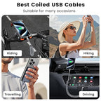 Coiled USB C to USB C Cable 2Pack 3FT Braided Retractable Fast Charging Cable - Image 7