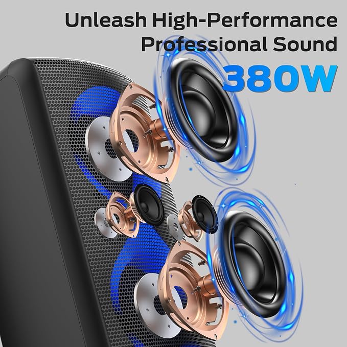 Monster Cycle Plus Bluetooth Speaker, 380W High Power Portable Party Speaker - Image 3
