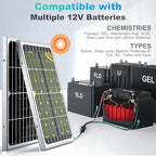 SUNER POWER 10W 12V Solar Battery Charger Maintainer, Built-in Smart MPPT - Image 4