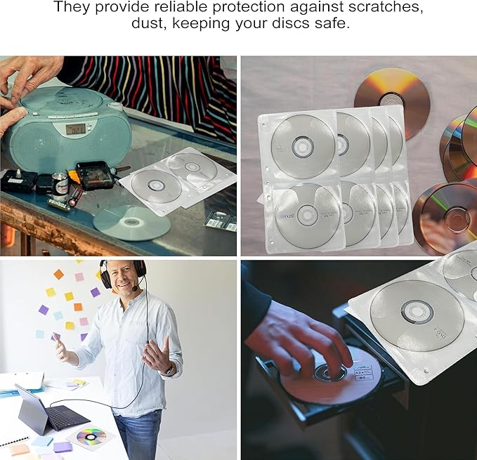 200 Pcs CD DVD Sleeves 50 Pack - Image 6