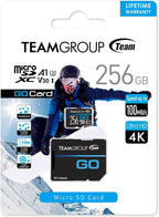 TEAMGROUP GO Card 256GB x 2 Pack Micro SDXC UHS-I U3 V30 4K - Image 8