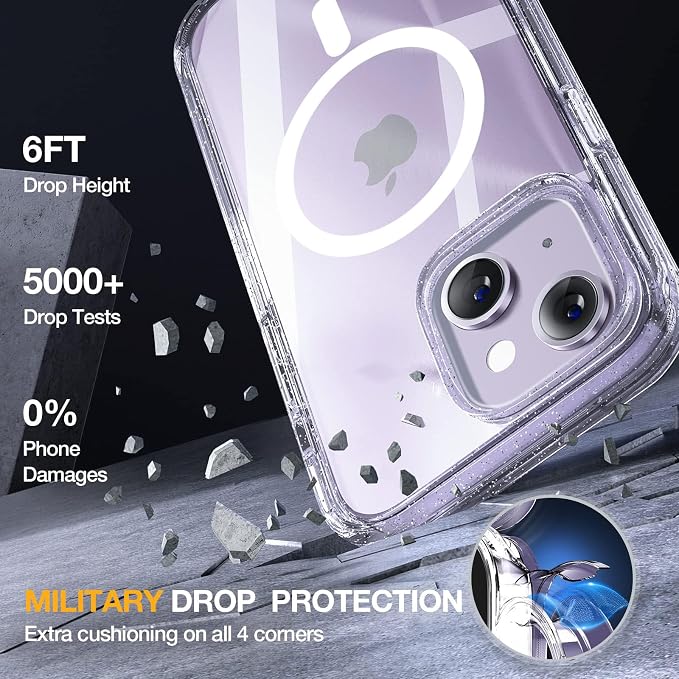 Miracase Magnetic for iPhone 14 Case 6.1", Full-Body Protective Bumper 14 Phone - Image 4