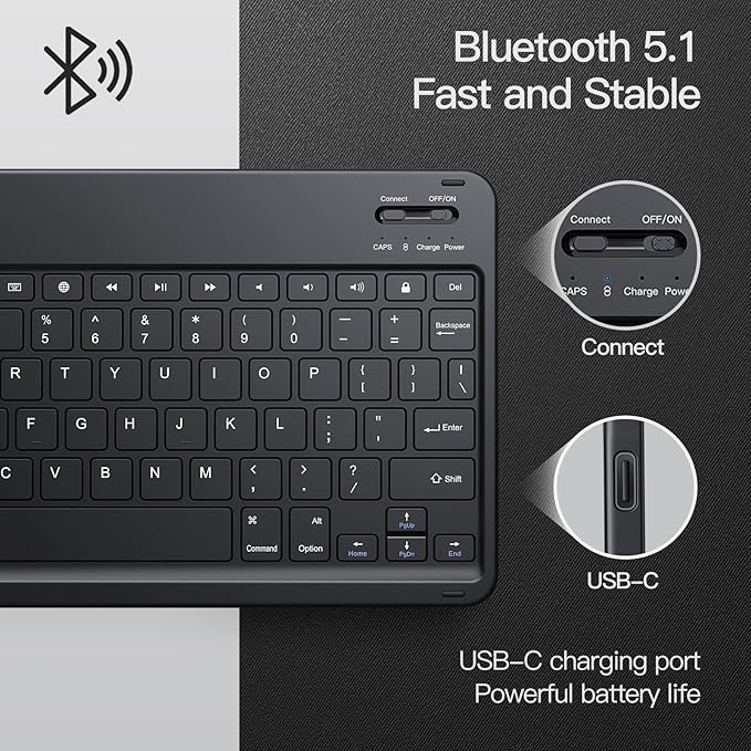 JETech Keyboard Case for iPad Air 11-Inch M3/M2, iPad Air 5th/4th - Image 3