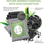 8 Pack Bamboo Charcoal Air Purifying Bag, Activated Charcoal Bags Odor Absorber - Image 2