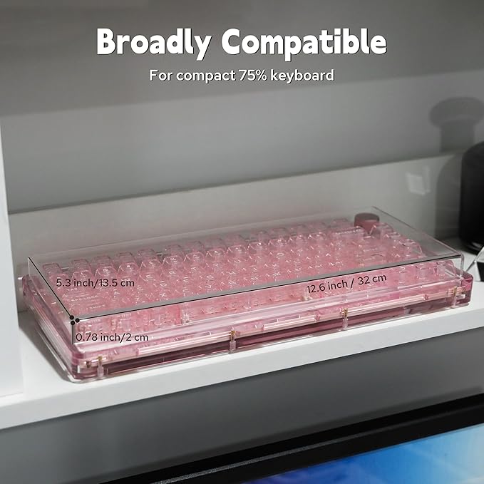 KiiBoom Premium Acrylic Transparent Keyboard Dust Cover, Waterproof, Anti-Cat - Image 3