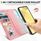 TUCCH Case for Galaxy S25 Plus, Wrist Strap Magnetic PU Leather Wallet Case - Image 3
