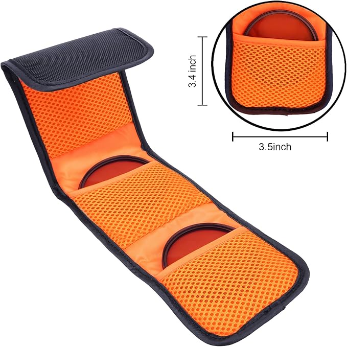 3 Pocket Camera Lens Filter Carry Case Bag Pouch - Image 4
