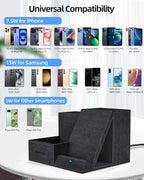 Wireless Charger with Desk Organizer, Pen Pencil Holder, Office Supplies and - Image 3
