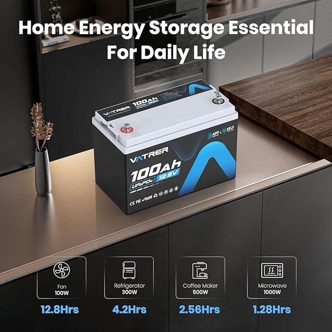 12.8V 100AH Group 31 Bluetooth LiFePO4 Lithium Battery - Image 8