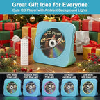 Gueray CD Player Portable Bluetooth Desktop CD Player - Image 9
