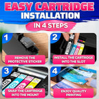 Reluen 5-Pcs 822XL Printer Ink Cartridges – High Capacity 2 Black & 3 Standard - Image 5
