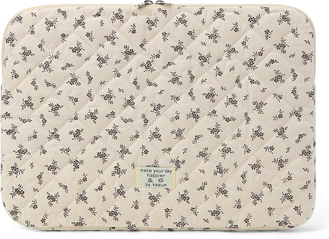 Puffy Laptop Sleeve 13-15.6 Inch Cute Quilted Laptop Protective Case Padded by BBIQI