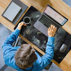 Goth Large Gaming Mouse Pad XXL Retro City Desk Mat, Office Desk Decor Desk Pad - Image 6
